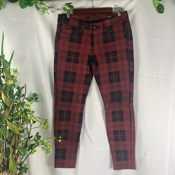 ❌TRADED❌ Dylan George Plaid Stretchy Skinny Pants - Picture 2 of 16